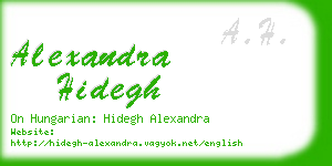 alexandra hidegh business card